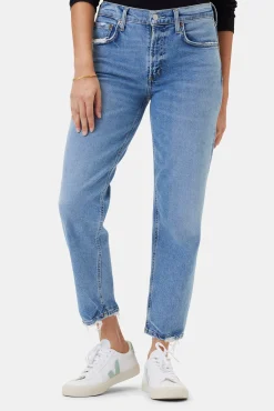 Amour Vert AGOLDE Kye Mid Rise Straight Crop Jean Forseen New