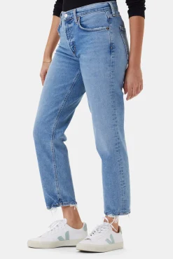 Amour Vert AGOLDE Kye Mid Rise Straight Crop Jean Forseen New
