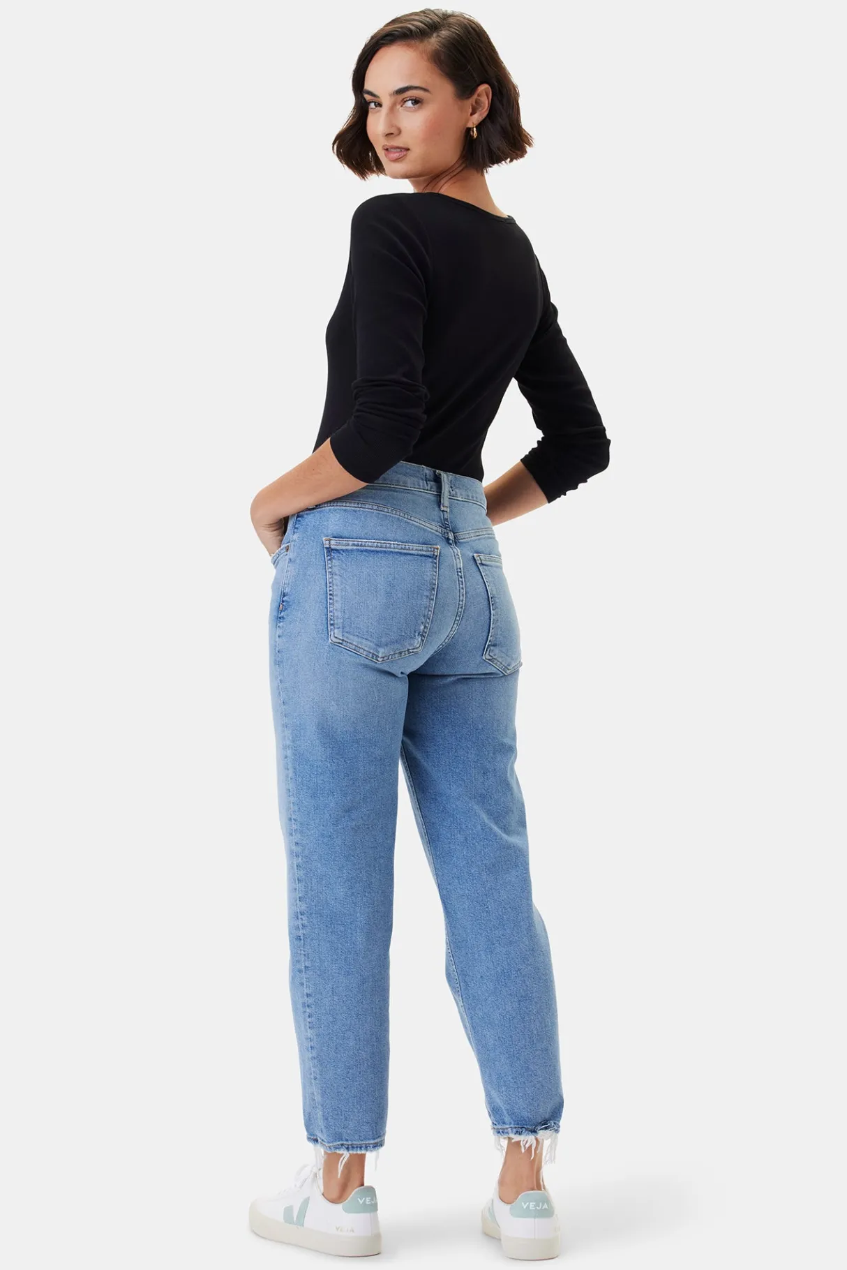 Amour Vert AGOLDE Kye Mid Rise Straight Crop Jean Forseen New