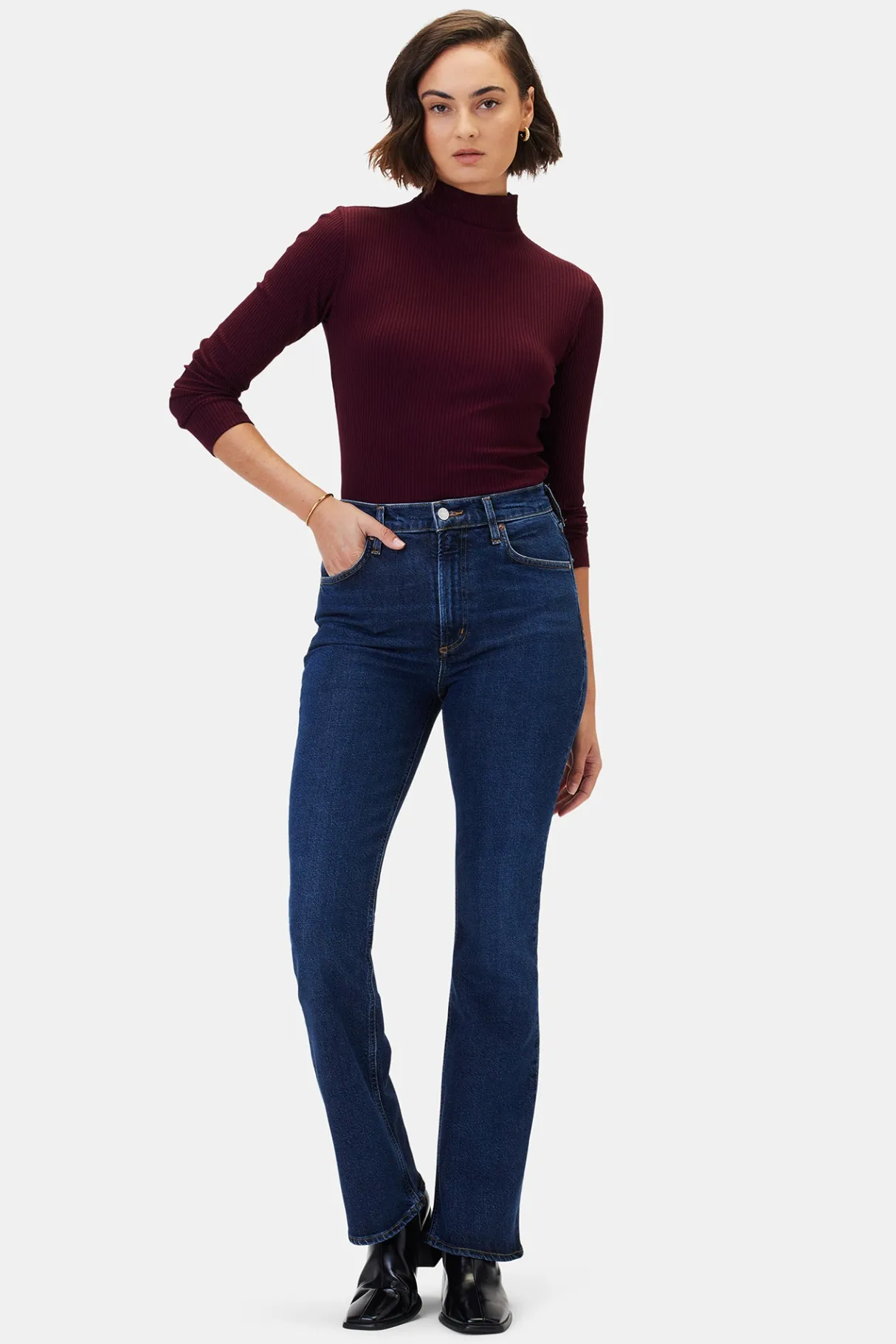 Amour Vert AGOLDE Nico High Rise Slim Boot Song Hot
