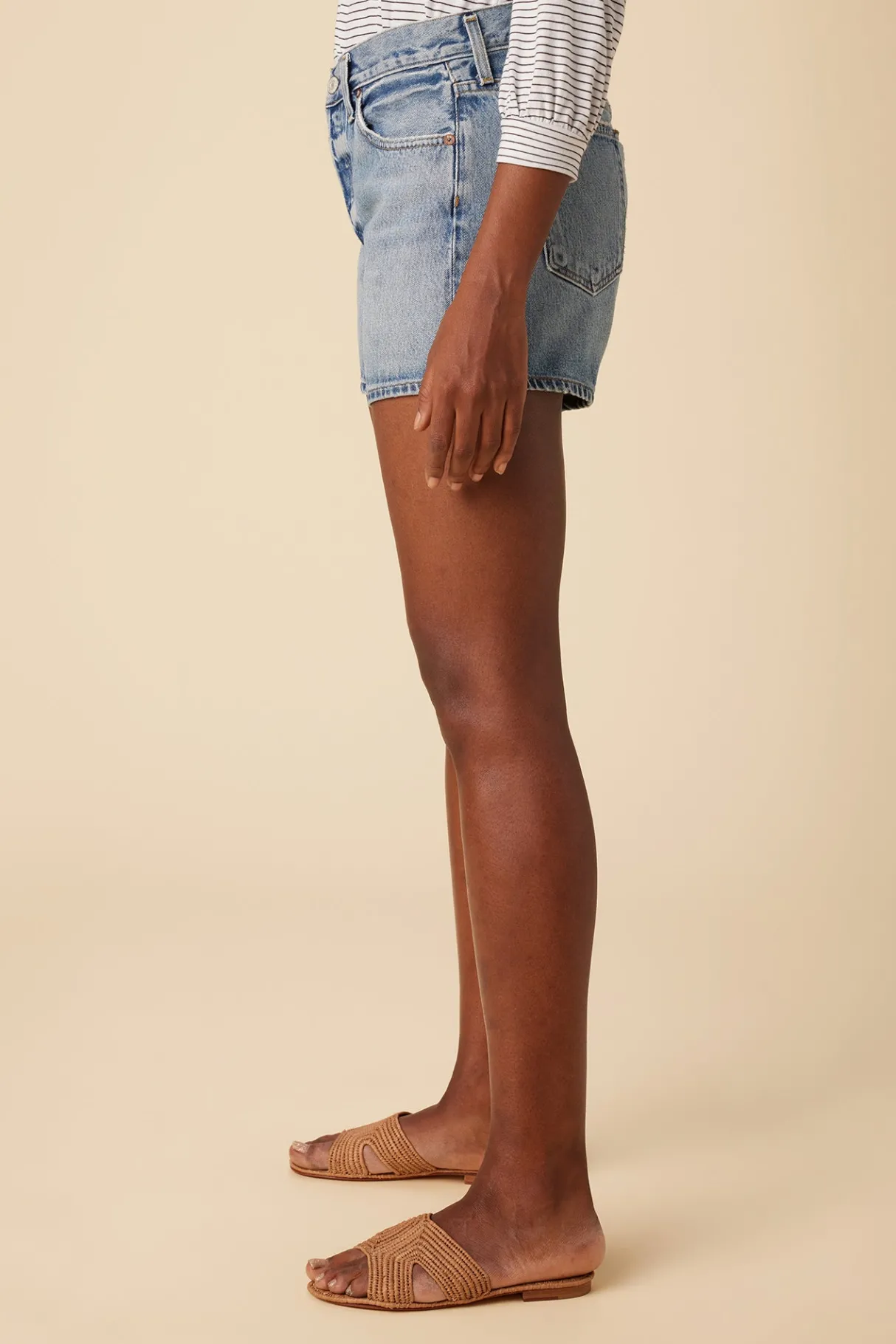 Amour Vert AGOLDE Parker Long Denim Short Occurrence Sale