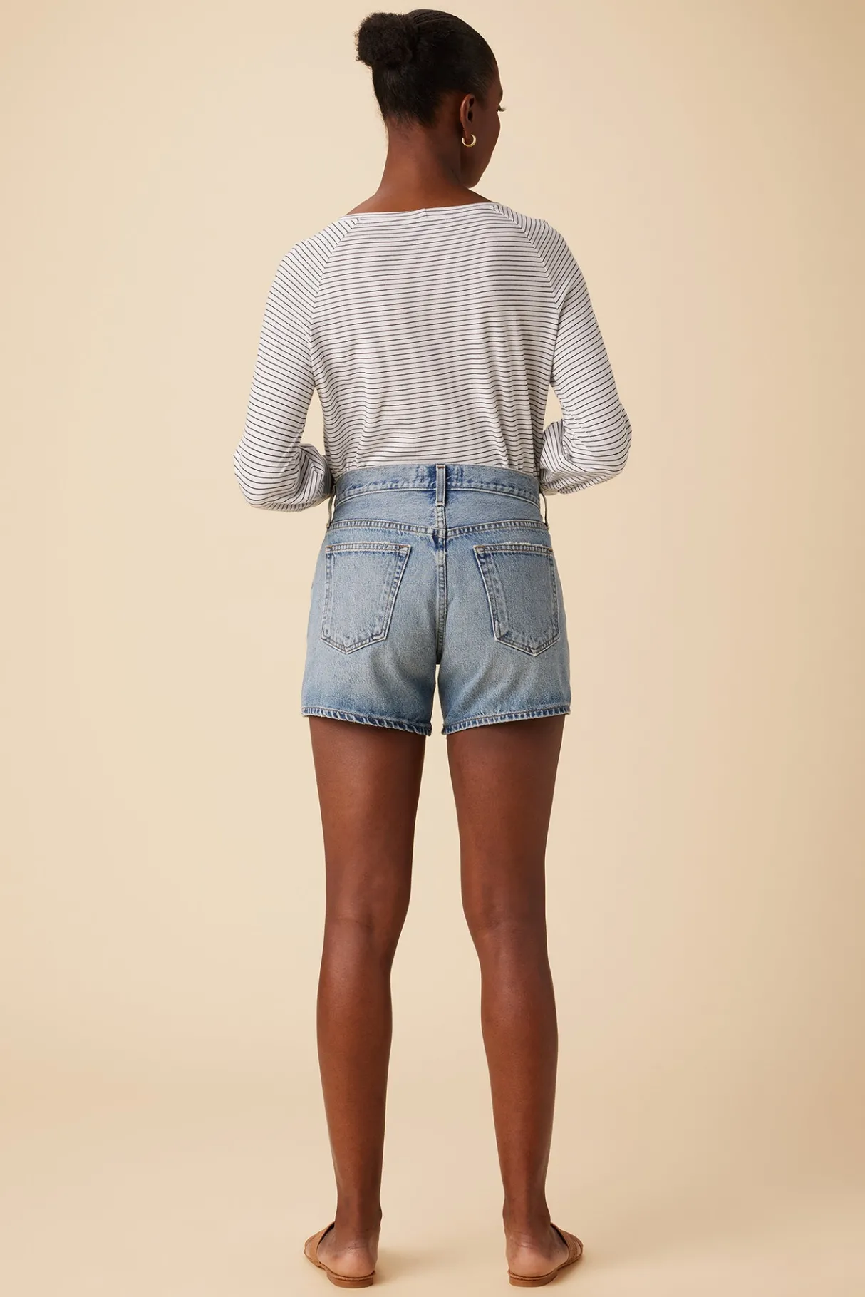 Amour Vert AGOLDE Parker Long Denim Short Occurrence Sale