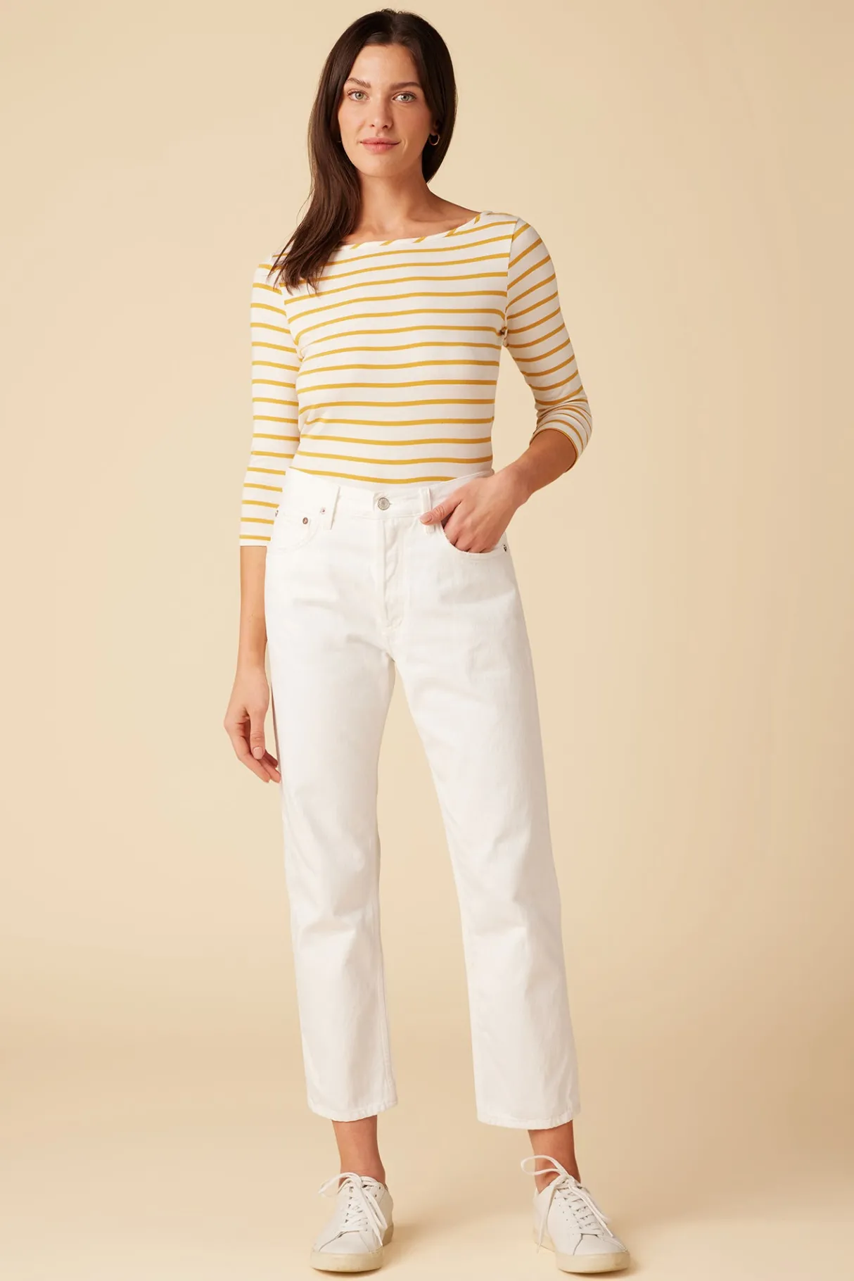 Amour Vert AGOLDE Parker Straight Crop Jean Milkshake Outlet