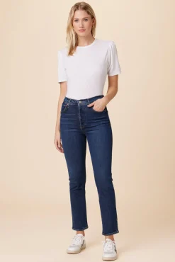 Amour Vert AGOLDE Riley Long High Rise Straight Jean Divided Fashion