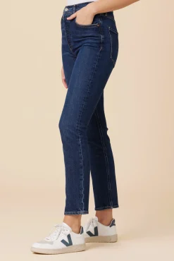 Amour Vert AGOLDE Riley Long High Rise Straight Jean Divided Fashion