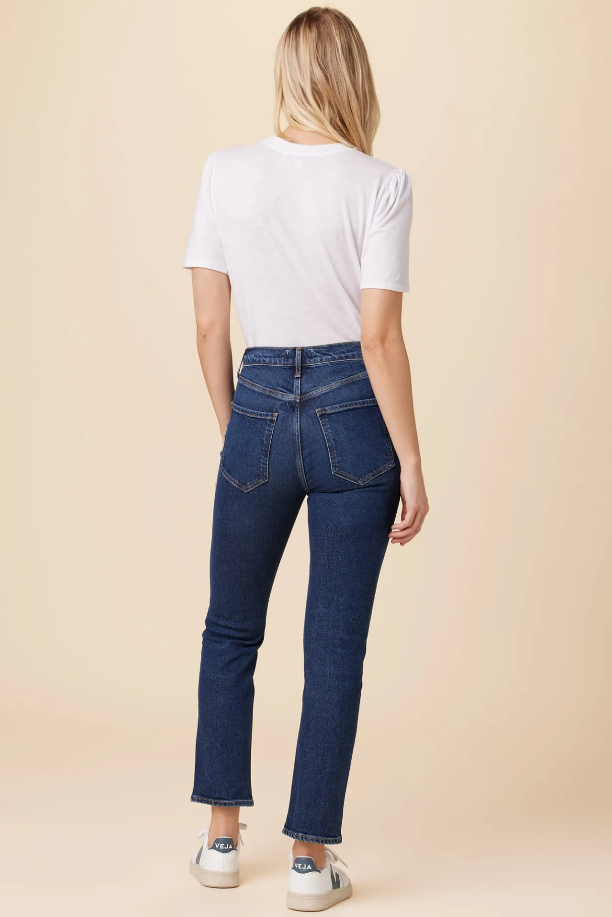 Amour Vert AGOLDE Riley Long High Rise Straight Jean Divided Fashion