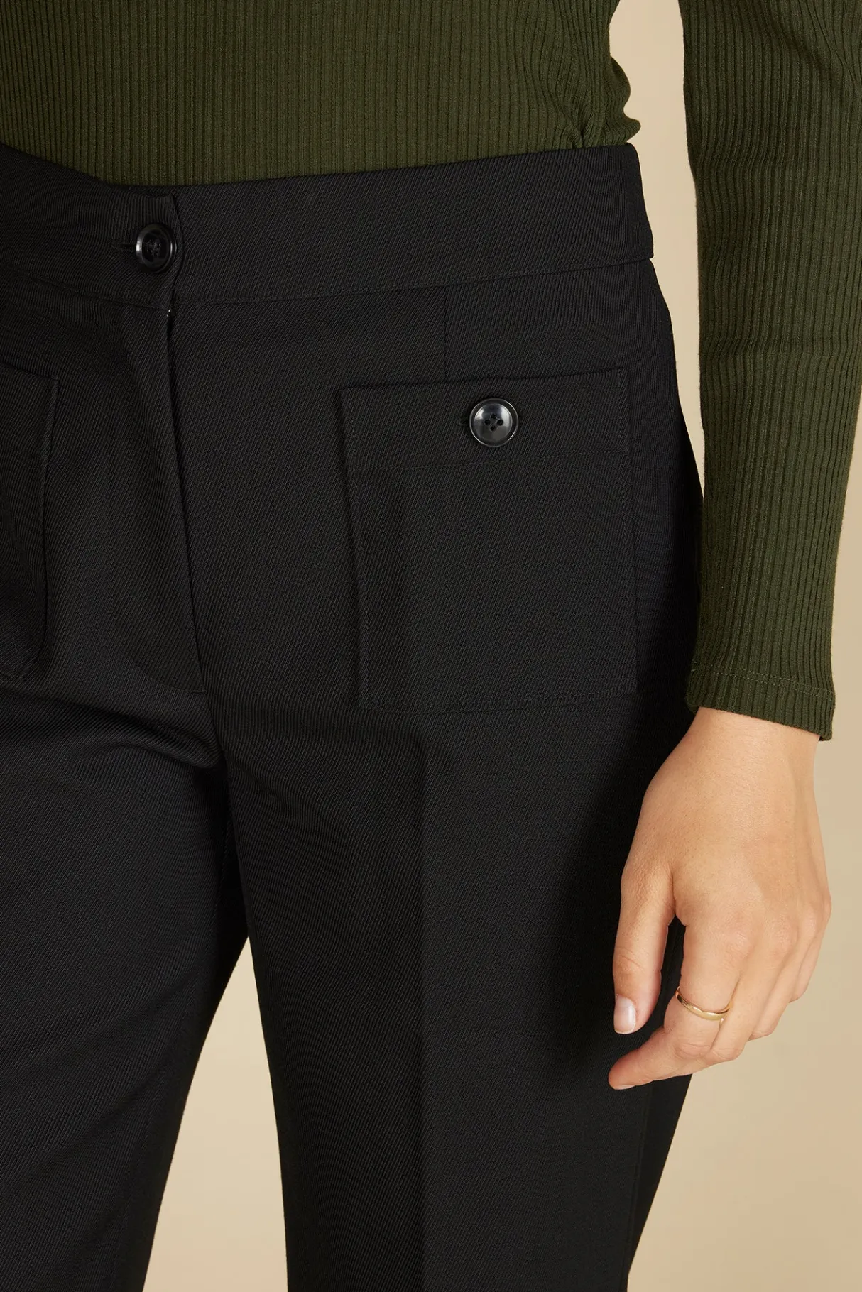Amour Vert Alete Patch Pocket Pant Black Online