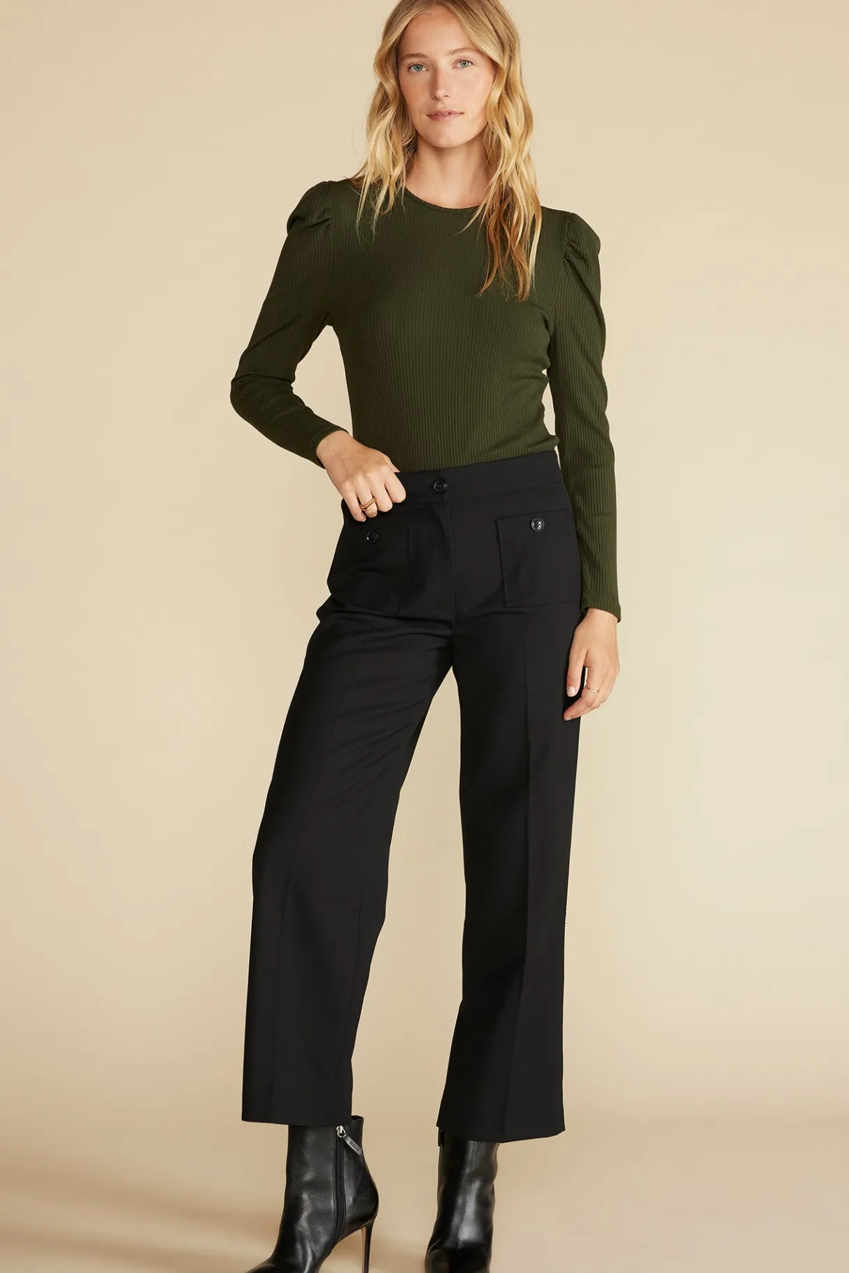 Amour Vert Alete Patch Pocket Pant Black Online