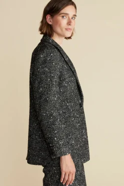 Amour Vert Alix Boyfriend Blazer BlackHerringbone Outlet