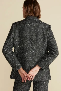 Amour Vert Alix Boyfriend Blazer BlackHerringbone Outlet