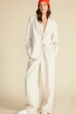 Amour Vert Alix Boyfriend Blazer Ivory Hot