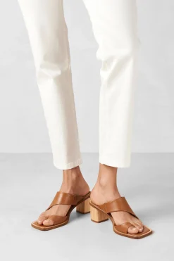 Amour Vert Alohas Josie Leather Sandal Tan Fashion