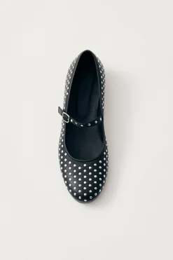 Amour Vert Alohas Lucien Leather Ballet Flats Black Fashion