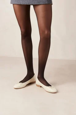 Amour Vert Alohas Oriana Leather Ballet Flats Cream Clearance