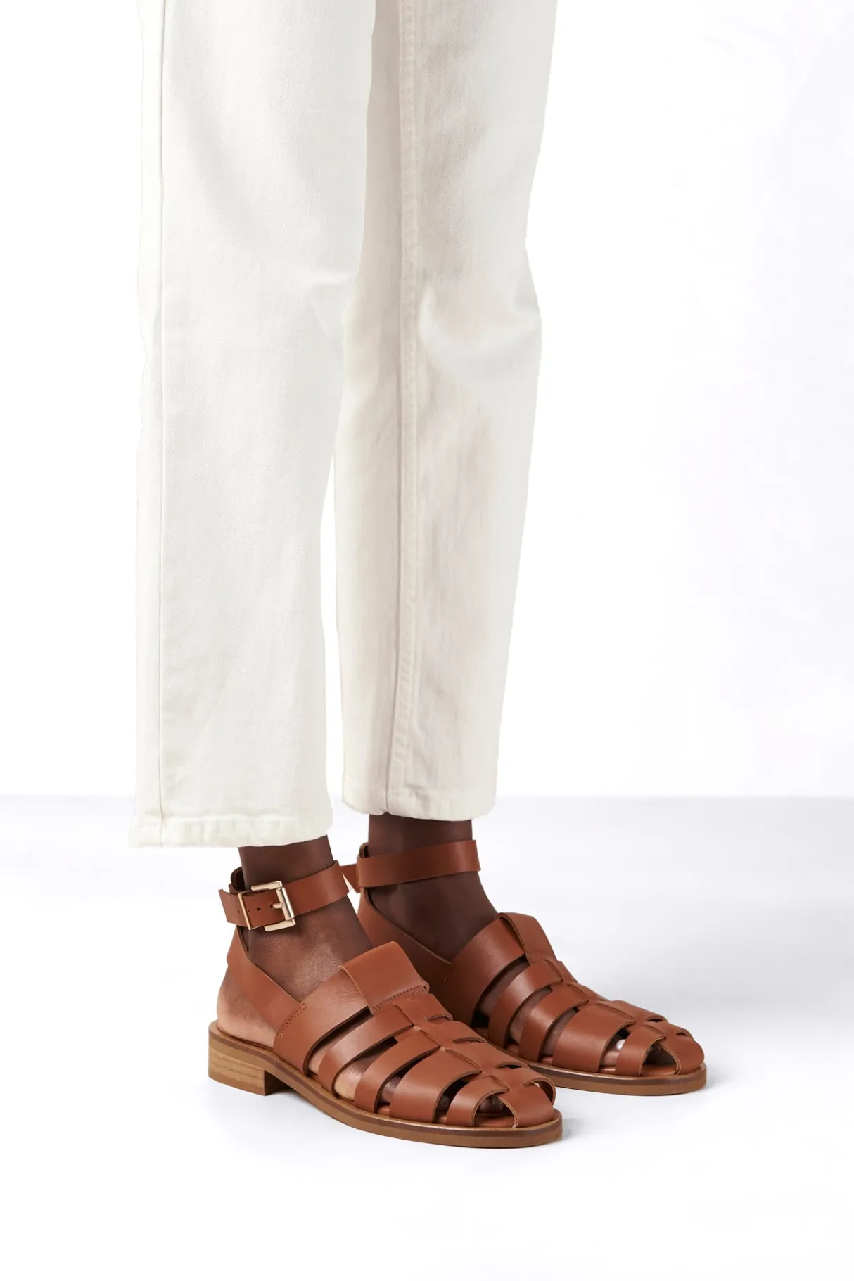 Amour Vert Alohas Perry Fisherman Sandal Tan Hot