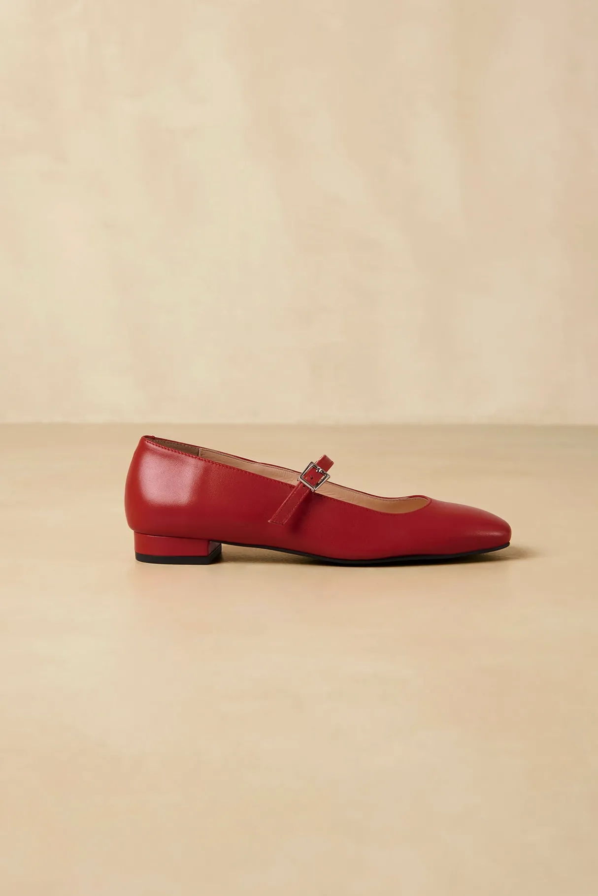 Amour Vert Alohas Por Do Sol Leather Ballet Flats Red New