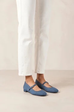 Amour Vert Alohas Por Do Sol Leather Ballet Flats Denim New