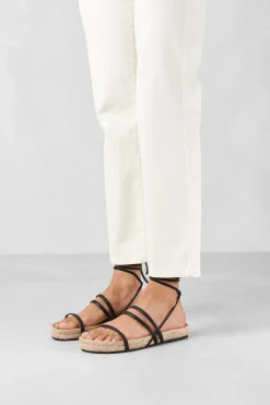 Amour Vert Alohas Rayna Leather Sandal Black Outlet