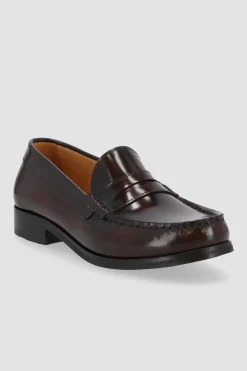 Amour Vert Alohas Rivet Leather Loafers Brown Online