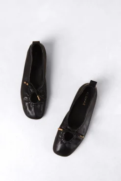 Amour Vert Alohas Rosalind Leather Ballet Flat Black Outlet