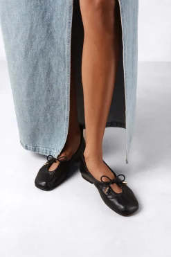 Amour Vert Alohas Rosalind Leather Ballet Flat Black Outlet