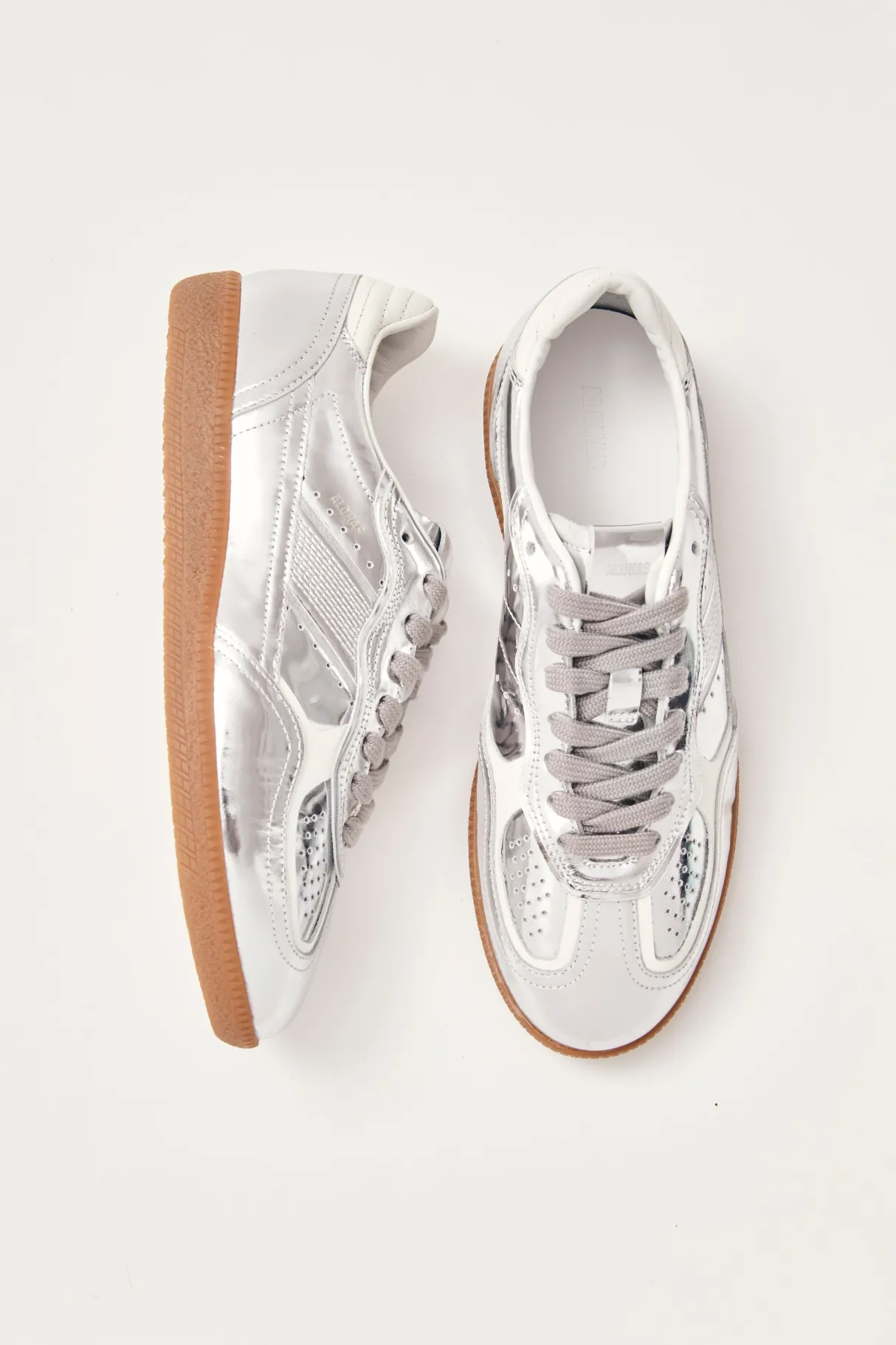 Amour Vert Alohas Tb.490 Rife Leather Sneakers ShimmerSilver Sale