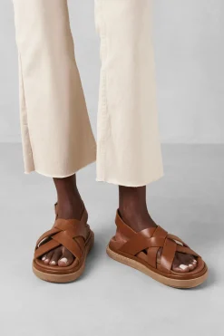Amour Vert Alohas Trunca Padded Sandal Tan Discount