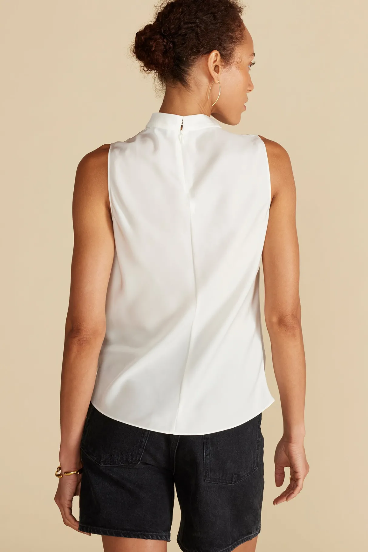 Amour Vert Ann Draped Tank Ivory Clearance