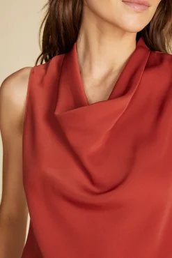 Amour Vert Ann Draped Tank Rust Hot