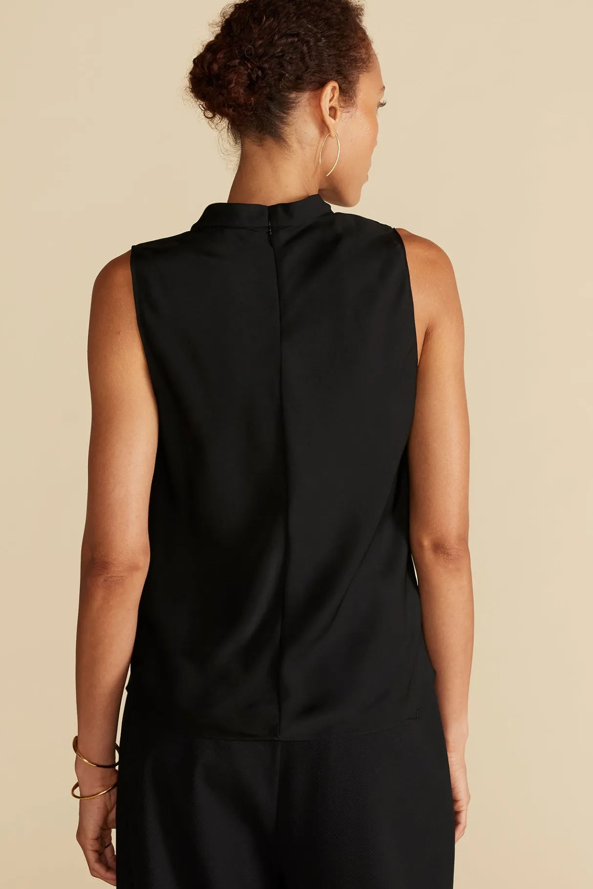 Amour Vert Ann Draped Tank Black New