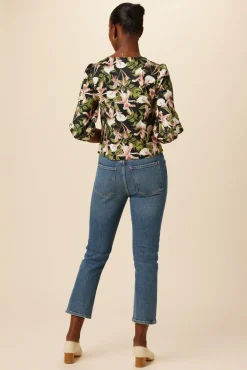 Amour Vert Annika Organic Cotton Blouse Lily Hot