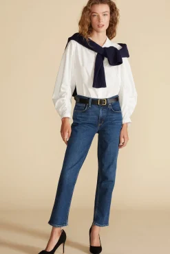 Amour Vert Averi Pleated Poplin Blouse White Fashion