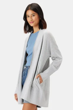 Amour Vert Bailey Flaxen Eco Cardigan HeatherGrey Online