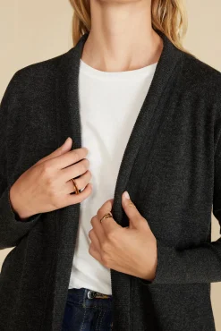 Amour Vert Bailey Wool Sweater Coat CharcoalGrey Hot