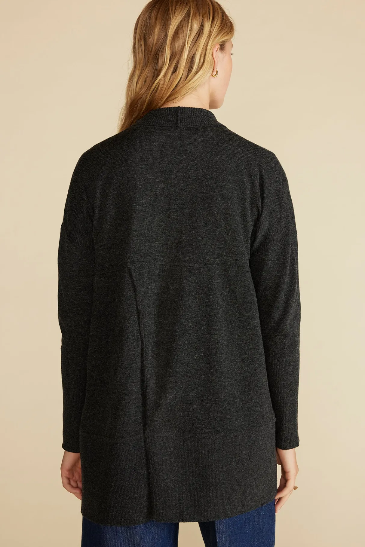 Amour Vert Bailey Wool Sweater Coat CharcoalGrey Hot