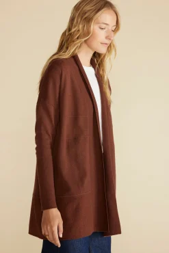 Amour Vert Bailey Wool Sweater Coat EspressoBrown Online