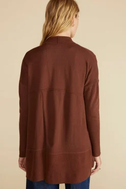 Amour Vert Bailey Wool Sweater Coat EspressoBrown Online