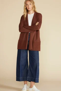 Amour Vert Bailey Wool Sweater Coat EspressoBrown Online