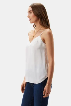 Amour Vert Barlow Recycled Sateen Tank Ivory Discount