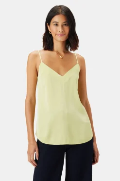 Amour Vert Barlow Stretch Silk Tank Melon Outlet
