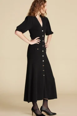 Amour Vert Benoite Knit Shirt Dress Black Best