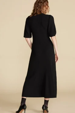 Amour Vert Benoite Knit Shirt Dress Black Best