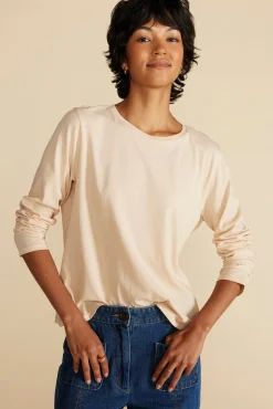 Amour Vert Berkeley Long Sleeve Tee SandBeige New