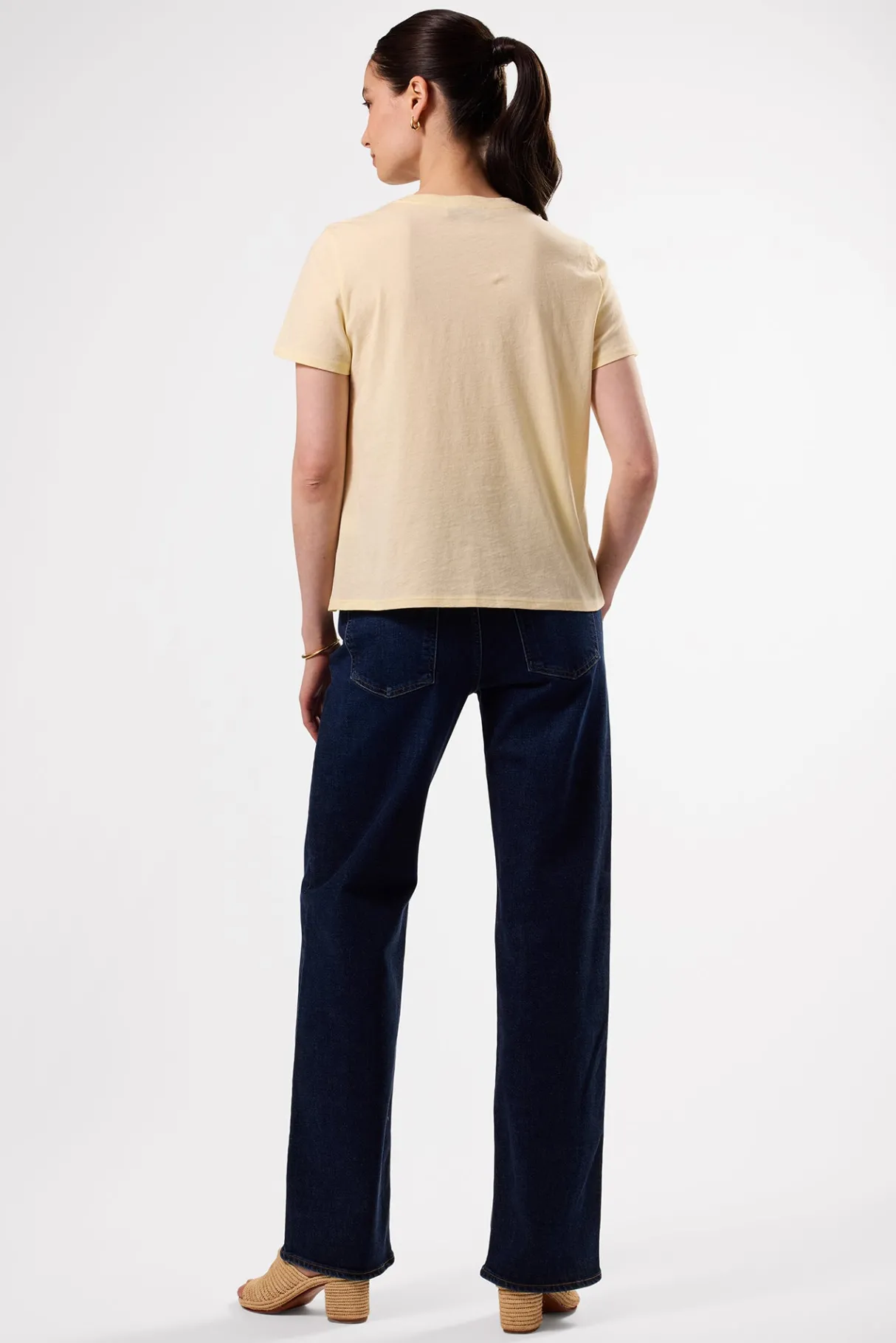 Amour Vert Berkeley Organic Cotton Tee Anise New