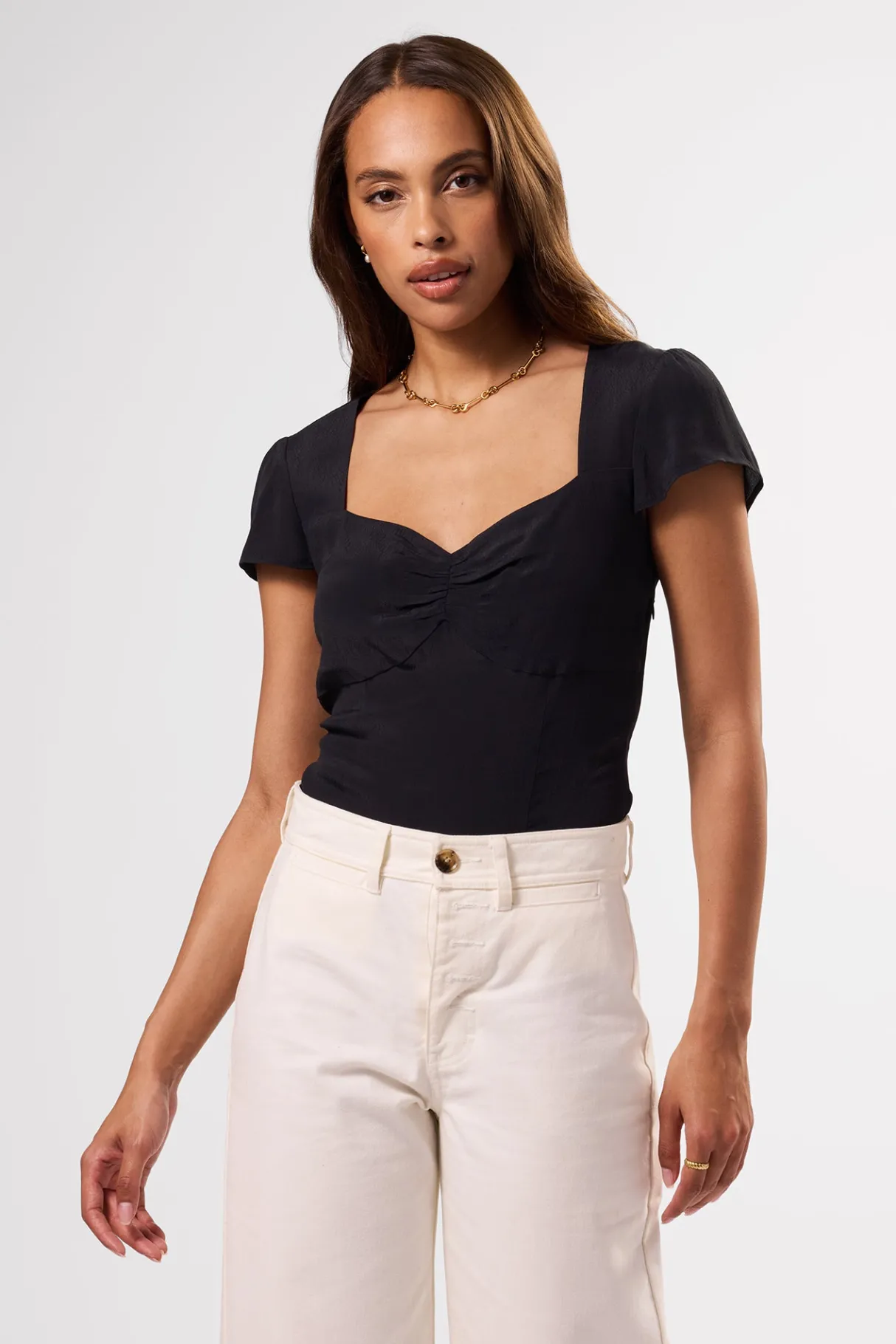 Amour Vert Beryl Blouse Black New