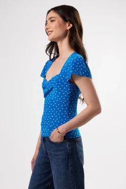 Amour Vert Beryl Washable Silk Blouse RivieraDotTurquoise Best