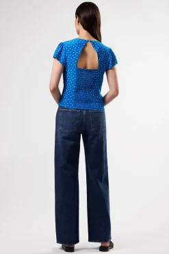 Amour Vert Beryl Washable Silk Blouse RivieraDotTurquoise Best