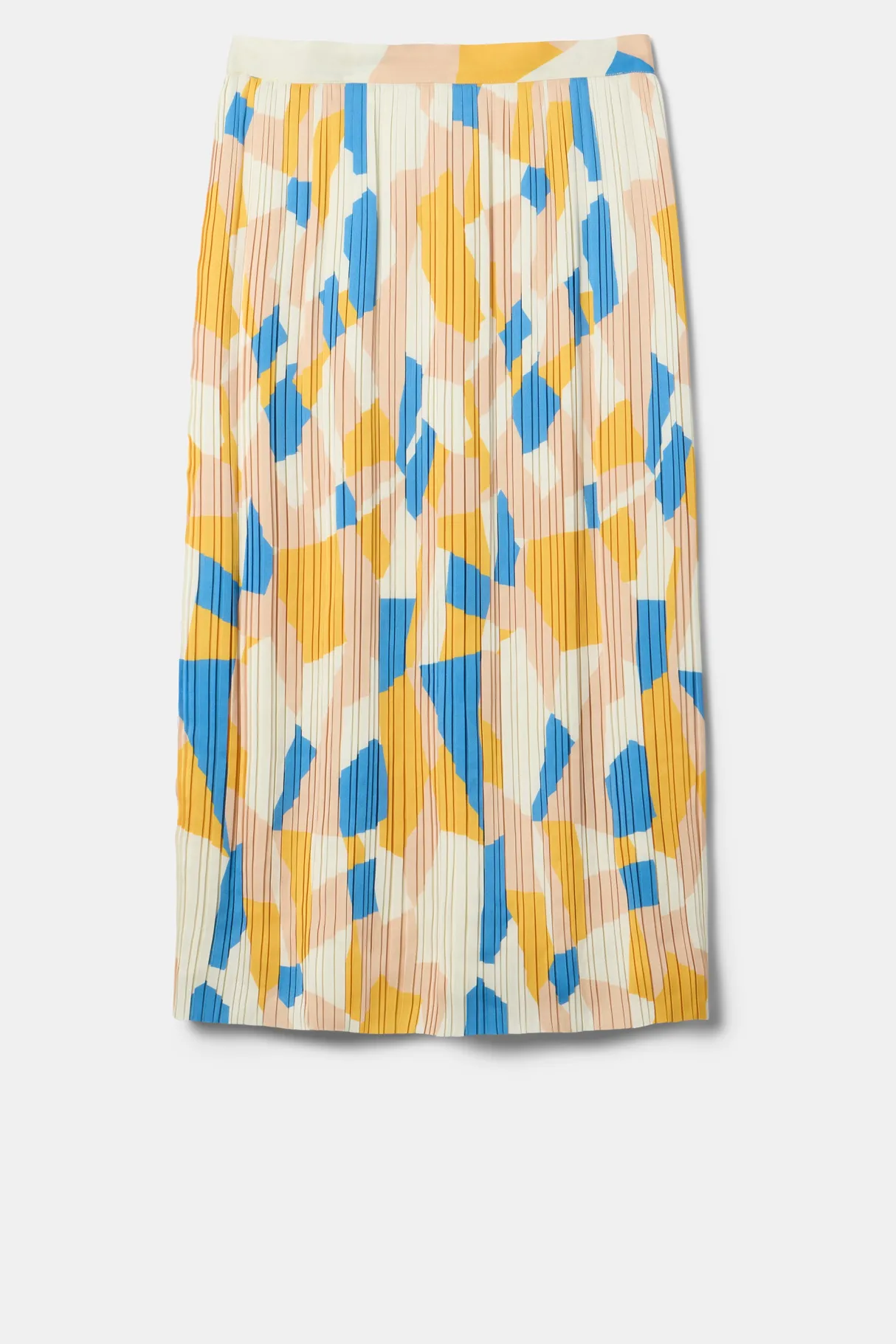 Amour Vert Blaze Pleated Recycled Sateen Skirt SoniaIndigoBlueMulti Best