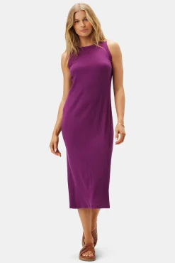 Amour Vert Brantley Paris Rib Dress Mulberry Outlet
