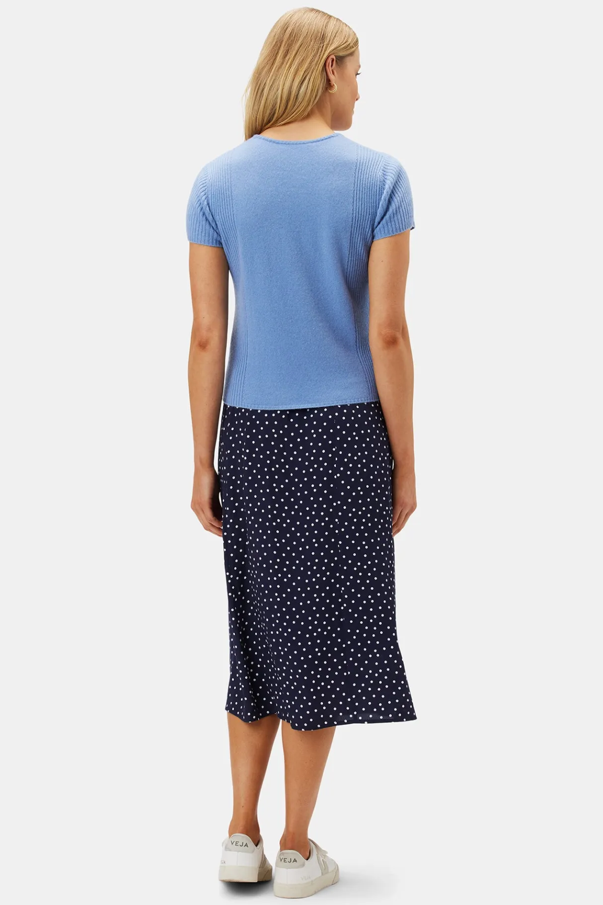 Amour Vert Bryce Cashmere Tee HorizonBlue Clearance